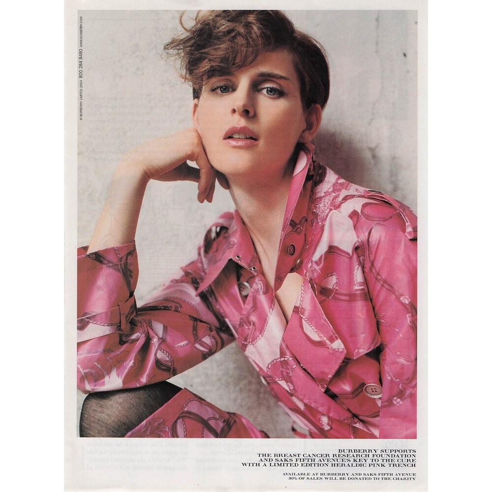 2003 BURBERRY transgender trans fashion androgynous model Pinup Poster Print Ad